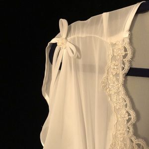 NEW Bridal set- pale cream long gown and robe